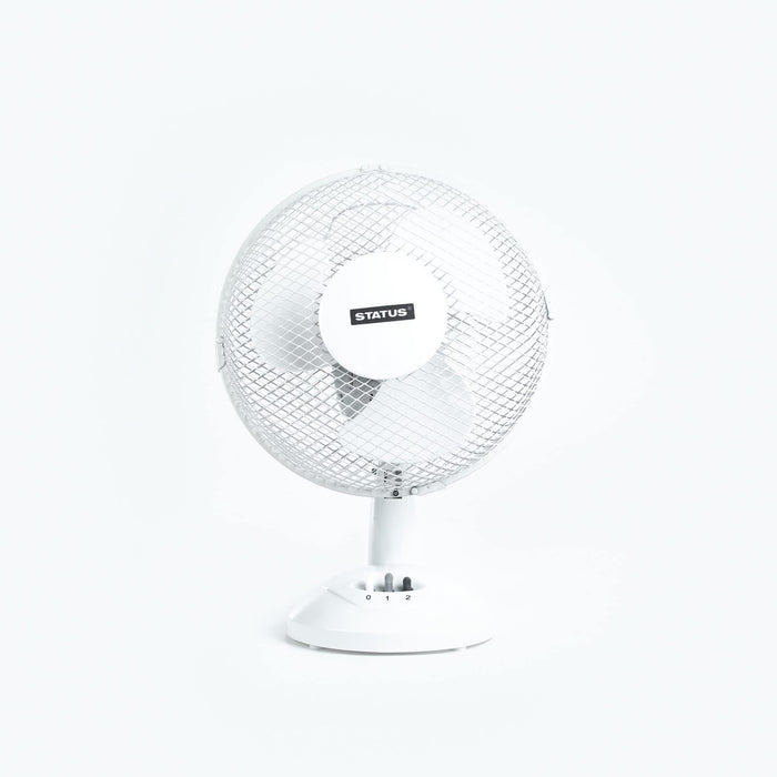 MDS1203 Status 9 White Desk Fan S9DESKFAN1PKB Status - Dynamic Drive