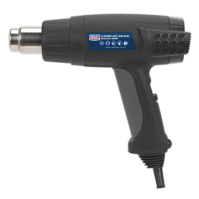 Sealey Hot Air Gun 2000W 3-Speed 50/420/650C HS100 Sealey  - Dynamic Drive