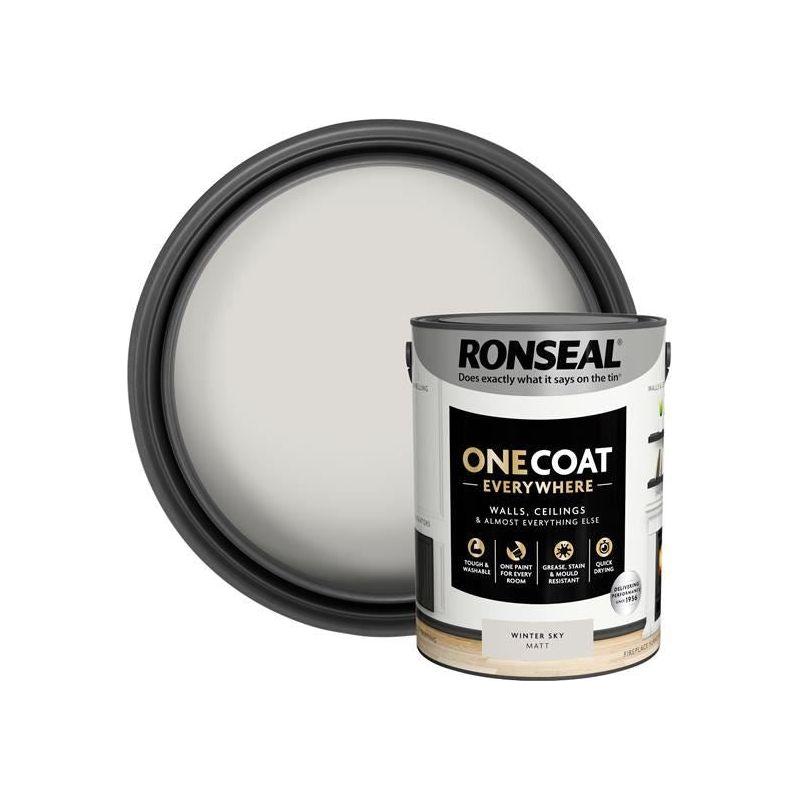 Ronseal One Coat Everywhere Interior Winter Sky Matt 5 litre Ronseal - Dynamic Drive