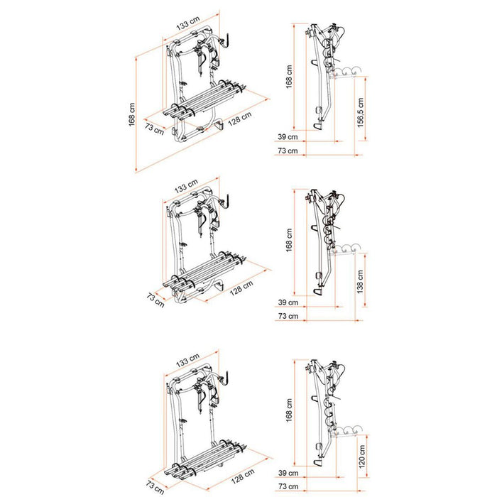 Fiamma Carry Bike Frame Crafter 3 Bikes Fiamma  - Dynamic Drive