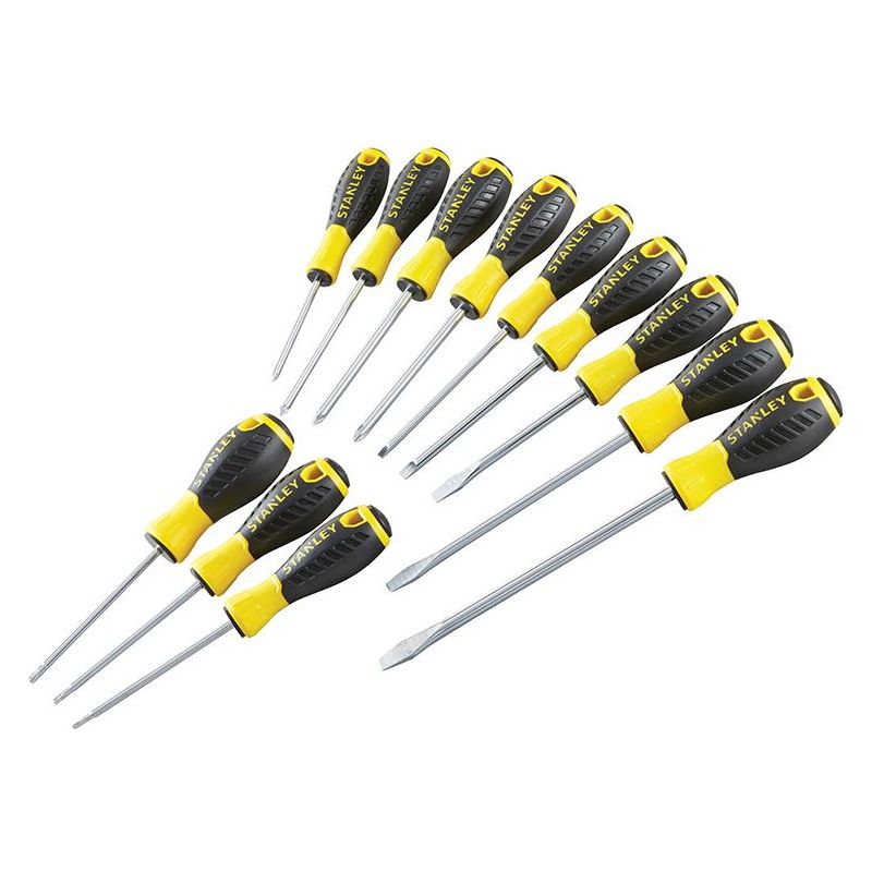Stanley® Hand Tools 0-60-212 Essential Screwdriver Set, 12 Piece STANLEY® Hand Tools - Dynamic Drive