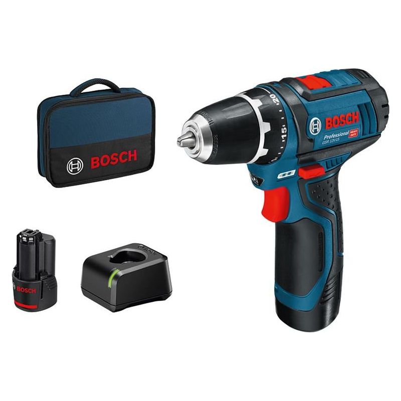 Bosch GSR 12V-15 Professional Drill Driver 12V 2 x 2.0Ah Li-ion Bosch - Dynamic Drive