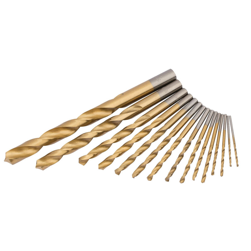 Draper Metric Titanium Nitride Coated HSS Drill Bit Set (15 Piece) 18549 Draper - Dynamic Drive