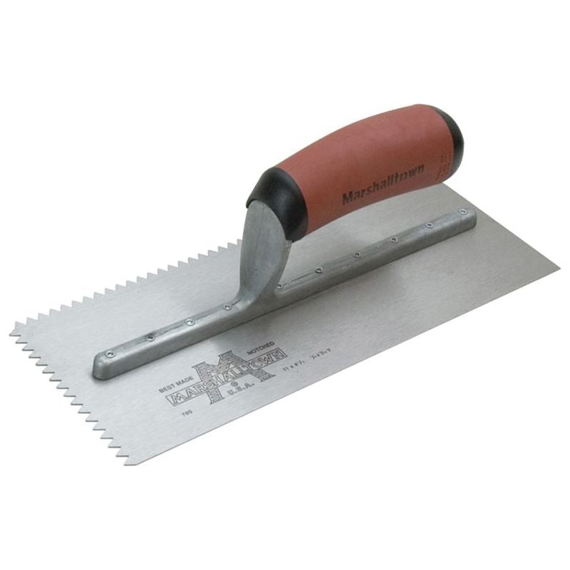 Marshalltown M701SD V 3/16in Notched Trowel DuraSoft® Handle 11 x 4.1/2in Marshalltown - Dynamic Drive
