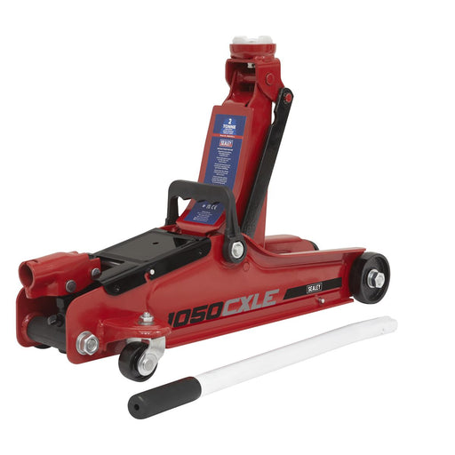 Sealey Low Profile Short Chassis Trolley Jack 2 Tonne 1050CXLE Sealey - Dynamic Drive