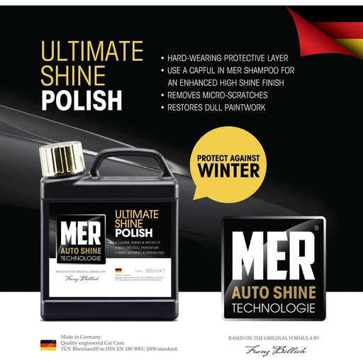 Mer Ultimate Shine Car Polish Wax Polish Protector 500ml Mer  - Dynamic Drive