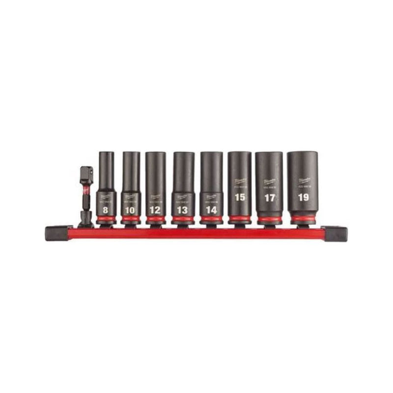Milwaukee 3/8Dr Impact Socket Dp 8-19Mm 9Pc 4932480455 Milwaukee - Dynamic Drive
