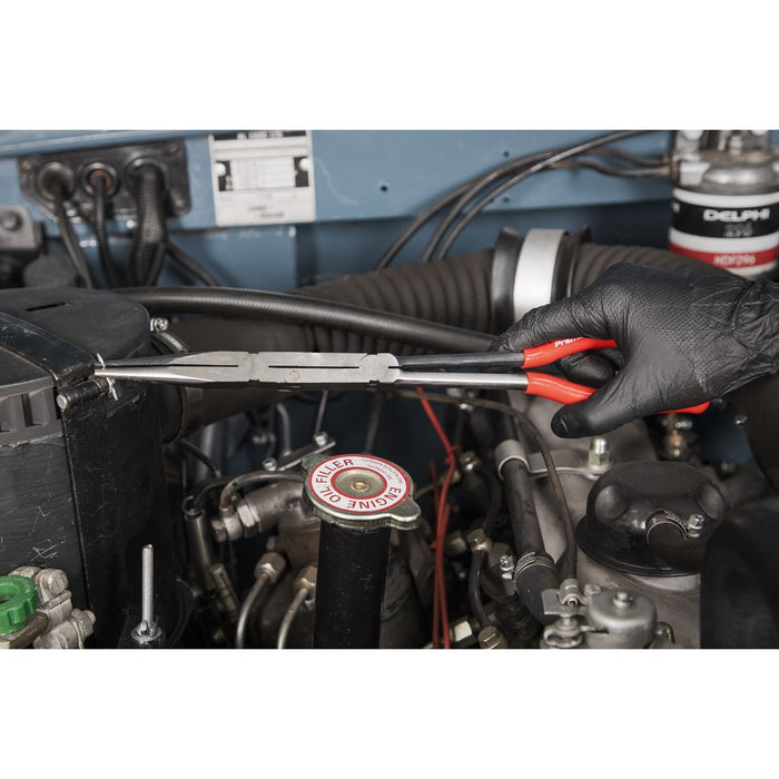 Sealey Needle Nose Pliers Double Joint Long Reach 335mm AK8591 Sealey - Dynamic Drive