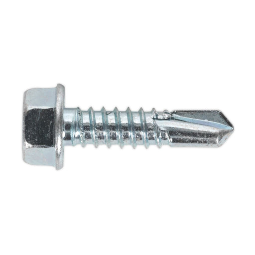 Sealey Self Drilling Screw 6.3 x 25mm Hex Head Zinc Pack of 100 SDHX6325 Sealey - Dynamic Drive