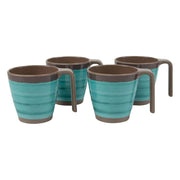 Bo-Camp Mug Halo M Melamine 4 Pieces Aqua Bo-Camp - Dynamic Drive