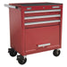 Sealey Rollcab 3 Drawer with Ball Bearing Slides - Red AP33439 Sealey - Dynamic Drive