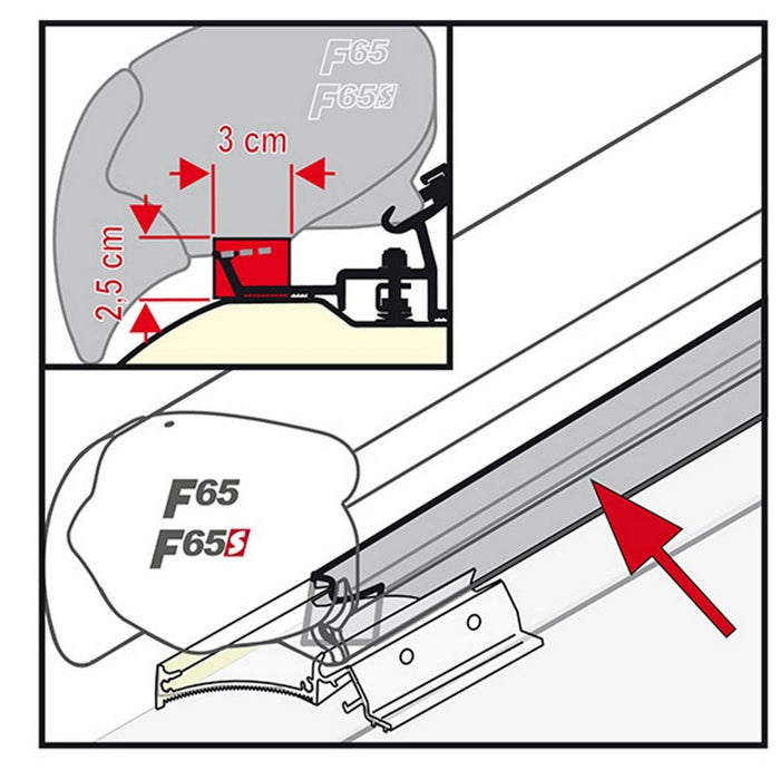 Fiamma Kit Rain Guard F80/F65 50cm: Convenient Awning Rain Protection Fiamma - Dynamic Drive