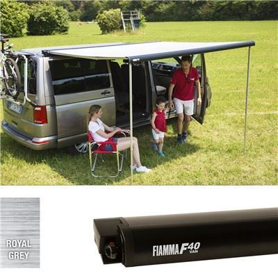 Fiamma F40 Van VW Volkswagen T5 T6 Awning Deep Black Case Royal Grey Fabric Fiamma  - Dynamic Drive