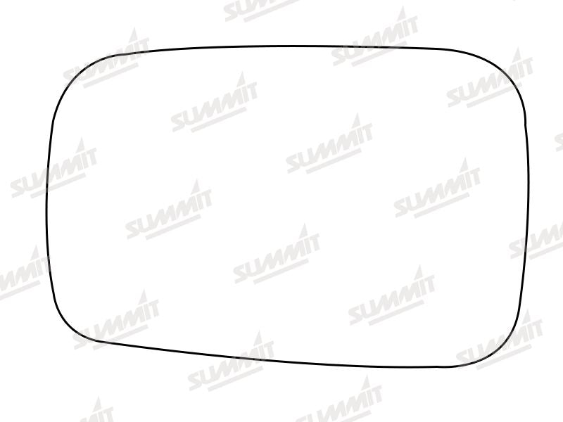Summit Stick-On Standard Mirror Glass fits Hyundai Pony RHS Summit - Dynamic Drive