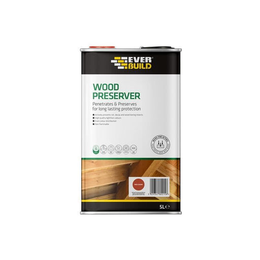 Everbuild Sika Wood Preserver Red Ceda 5 litre Everbuild Sika - Dynamic Drive