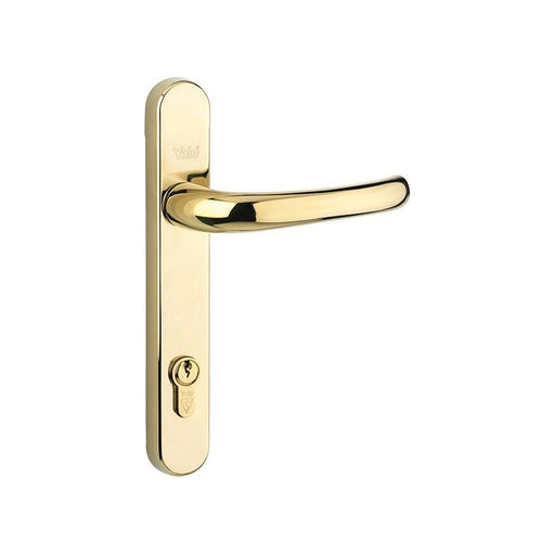 Yale Locks Retro Door Handle PVCu Polished PVD Gold Finish Yale Locks - Dynamic Drive