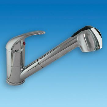 Caravan Chrome Metal Shower Tap with Pull-Out Hose & Adjustable Shower Head PLS  - Dynamic Drive
