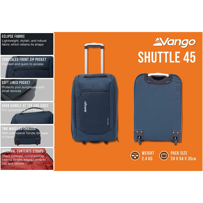 Vango Shuttle 45 Roller Rucksack 45L Moonlit Ocean Vango - Dynamic Drive