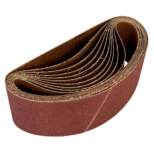 Sealey Sanding Belt 100 x 620mm 40Grit Pack of 10 WSB6240 Sealey - Dynamic Drive