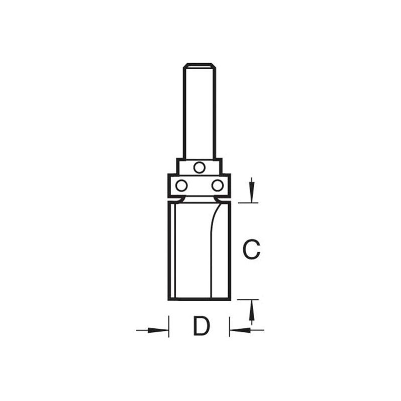 Trend TR29 x 1/4 TCT Shank Mounted Bearing Guided Profiler 12.7 x 25.4mm Trend - Dynamic Drive