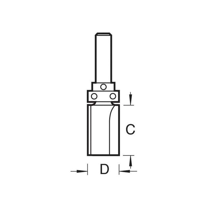 Trend TR29 x 1/4 TCT Shank Mounted Bearing Guided Profiler 12.7 x 25.4mm Trend - Dynamic Drive