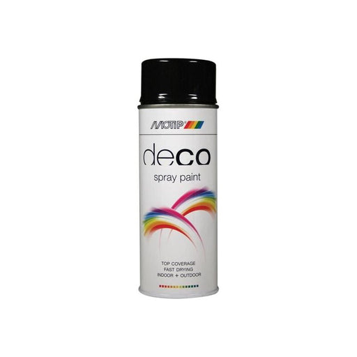 Motip® Deco Spray Paint High Gloss RAL 9005 Deep Black 400ml MOTIP® - Dynamic Drive