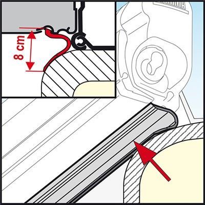 KIT RAIN GUARD LOWER 5.5M (98655Z017) Fiamma  - Dynamic Drive