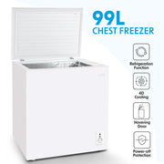 Baridi Freestanding Chest Freezer 99L Capacity - White DH116 Baridi - Dynamic Drive