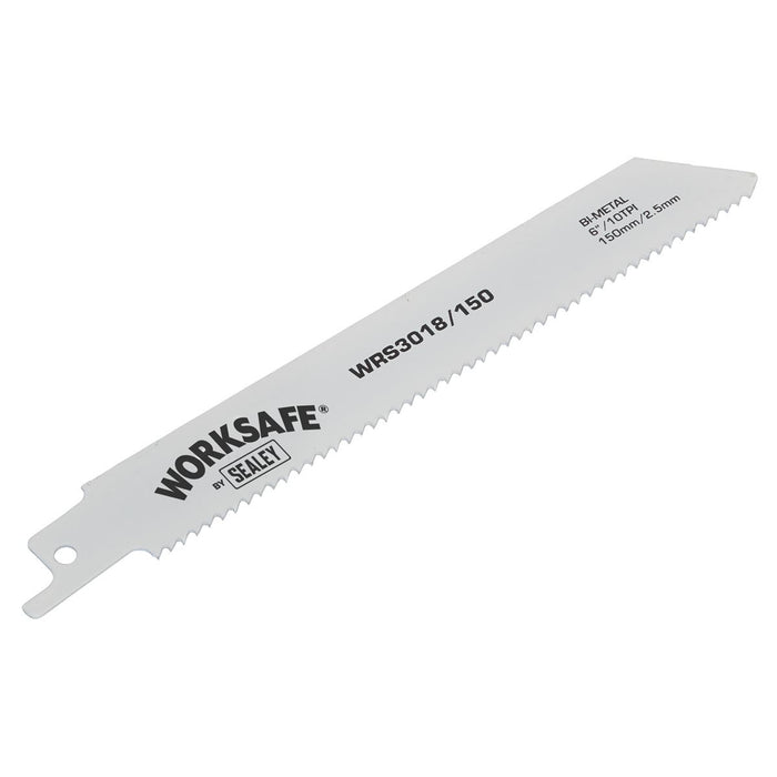 Sealey Reciprocating Saw Blade 150mm 10tpi Pack of 5 WRS3018/150 Sealey - Dynamic Drive