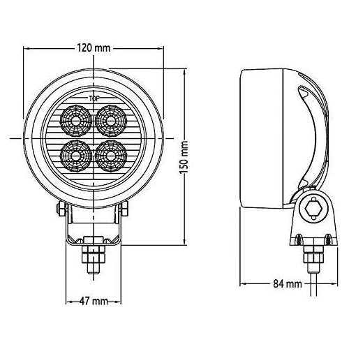 Ring Automotive RCV9590 4-LED Round Worklamp, 12 W, 9/50 V Ring Automotive - Dynamic Drive