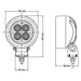 Ring Automotive RCV9590 4-LED Round Worklamp, 12 W, 9/50 V Ring Automotive - Dynamic Drive
