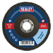 Sealey Flap Disc Zirconium100mm16mm Bore 60Grit FD10060 Sealey - Dynamic Drive