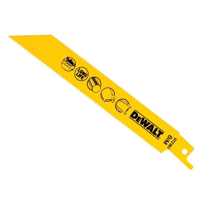 Dewalt Power Tools Bi-Metal Reciprocating Blade for Metal 152mm x 14 TPI (Pack 5) DeWALT Power Tools - Dynamic Drive