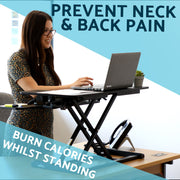 Dellonda 71cm Adjustable-Height Standing Desk Riser 15kg Capacity DH14 Dellonda - Dynamic Drive