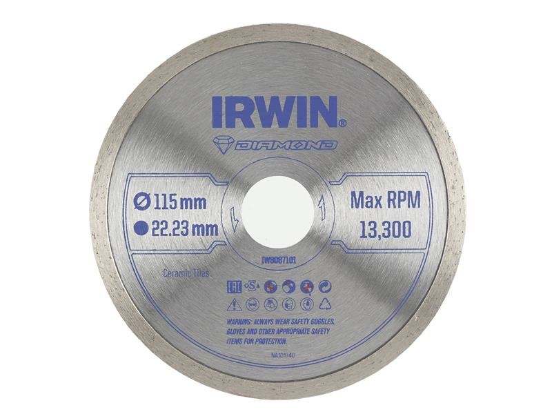 Irwin® Continuous Rim Diamond Blade 115 x 22.23mm IRWIN® - Dynamic Drive