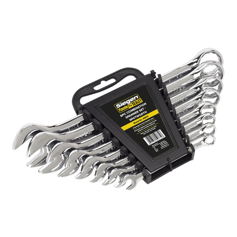 Sealey Combination Spanner Set 8pc Whitworth S0870 Sealey - Dynamic Drive