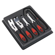 Sealey Door Panel & Trim Clip Removal Tool Set 5pc RT006 Sealey - Dynamic Drive