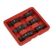 Sealey Oil Drain Sump Plug Key Set 6pc Double End Carbon Steel Change Service Sealey  - Dynamic Drive