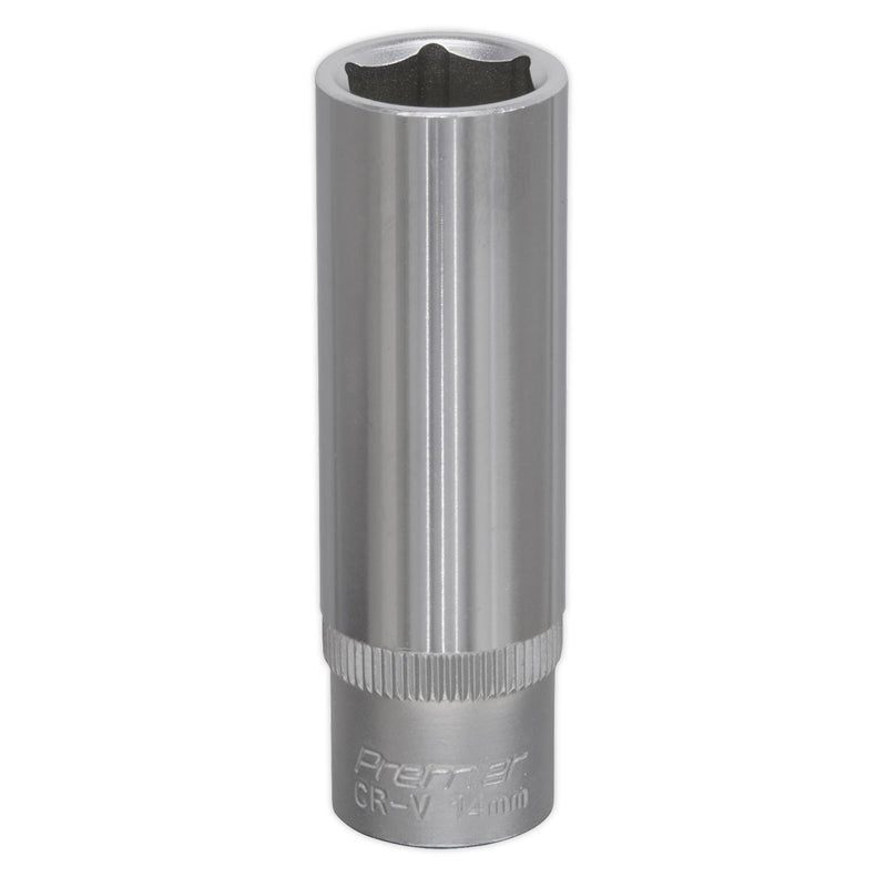Sealey WallDrive Socket 14mm Deep 3/8"Sq Drive S3814D Sealey - Dynamic Drive