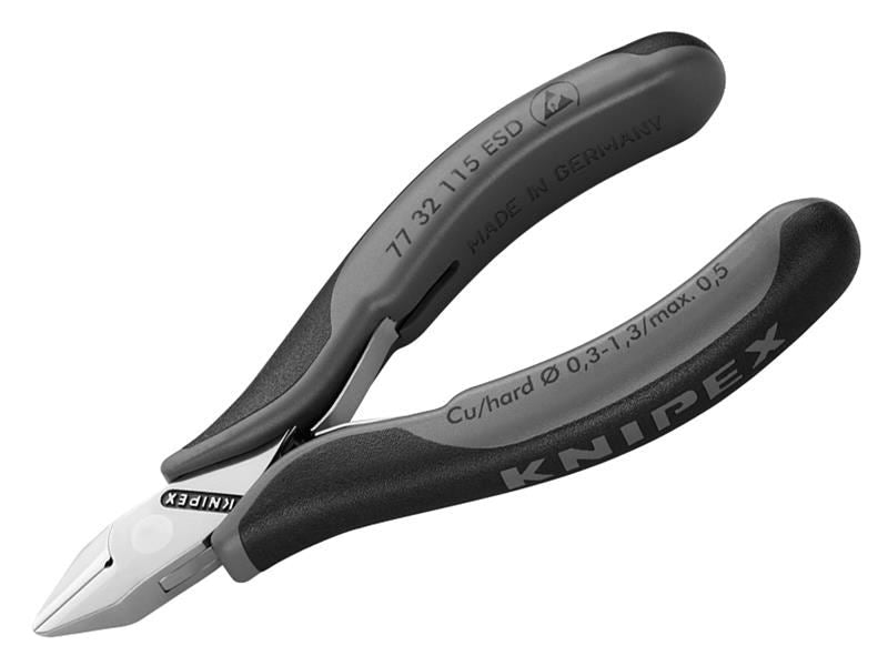 Knipex ESD Electronics Diagonal Cutters - Pointed Head Small Bevel 115mm Knipex - Dynamic Drive
