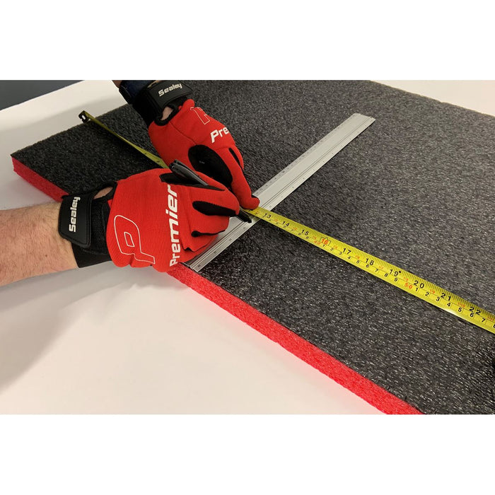 Sealey Easy Peel Shadow Foamï Red/Black 1200 x 550 x 50mm SF50R Sealey - Dynamic Drive