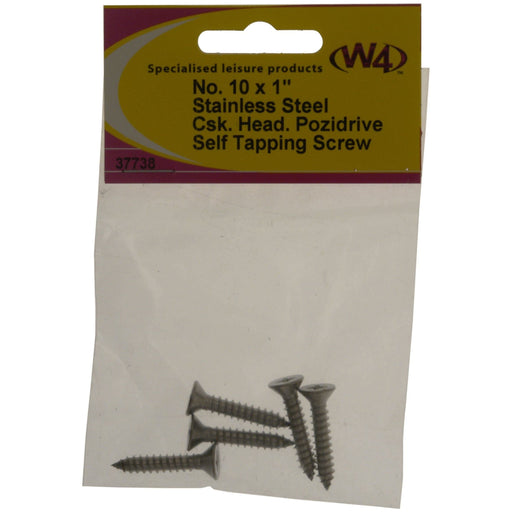 W4 No 10 Counter Sunk 1" S/S (5) 37738 W4 - Dynamic Drive