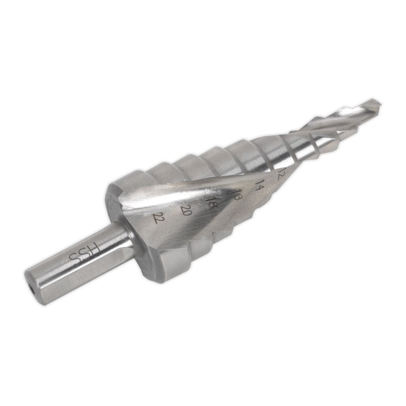 Sealey HSS M2 Step Drill Bit 4-22mm Spiral Flute Sealey - Dynamic Drive