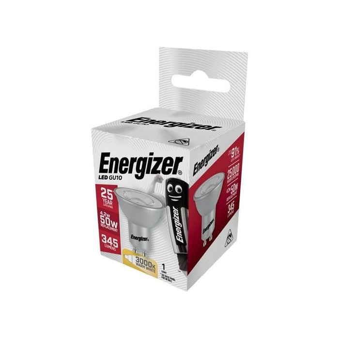 Energizer® LED GU10 HIGHTECH Non-Dimmable Bulb, Warm White 350 lm 5W Energizer® - Dynamic Drive