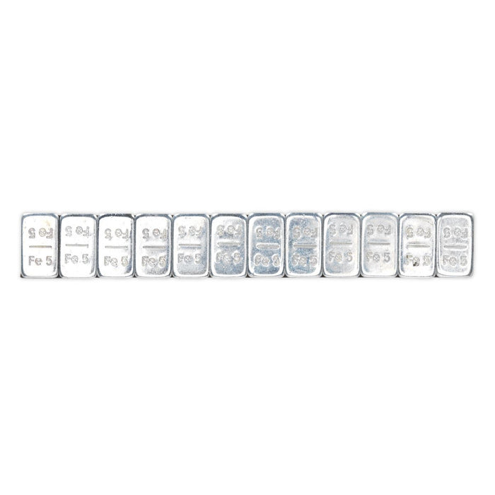Sealey Wheel Weight 5g Adhesive Zinc Plated Steel Strip of 12 Pack of 100 WWSA5 Sealey - Dynamic Drive