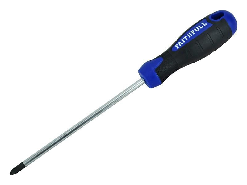 Faithfull Soft Grip Screwdriver Phillips Tip PH2 x 150mm Faithfull - Dynamic Drive