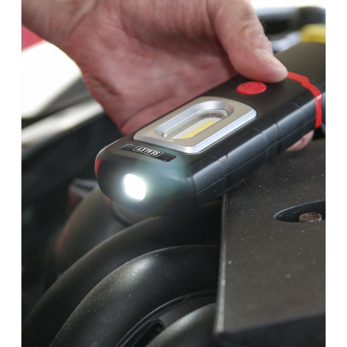 Sealey Rechargeable LED Inspection Lamp 360 COB Work Light Super Bright Black Sealey  - Dynamic Drive