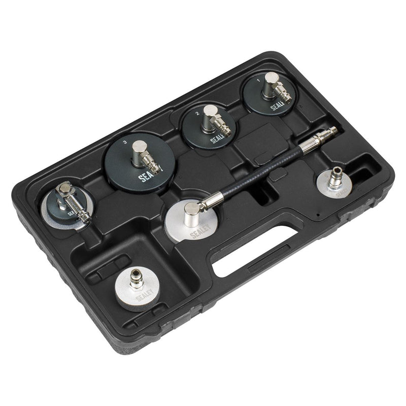 Sealey Brake & Clutch Pressure Bleeder Cap Set 7pc VS0204C Sealey - Dynamic Drive