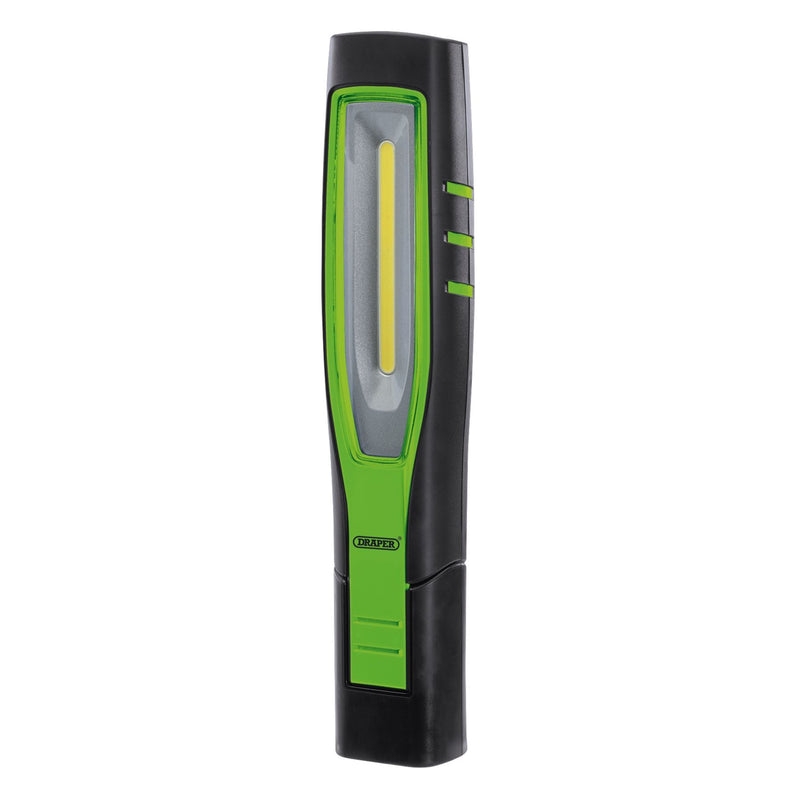 Draper COB/SMD LED Rechargeable Inspection Lamp, 10W, 1,000 Lumens, Green 11765 Draper - Dynamic Drive