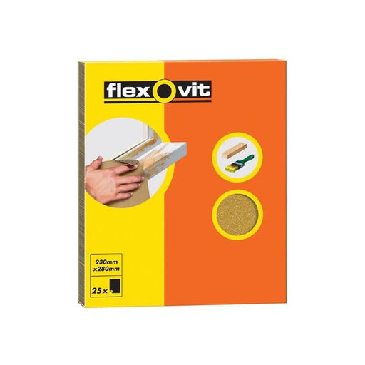 Flexovit Glasspaper Sanding Sheets 230 x 280mm Grade S2 (25) Flexovit - Dynamic Drive